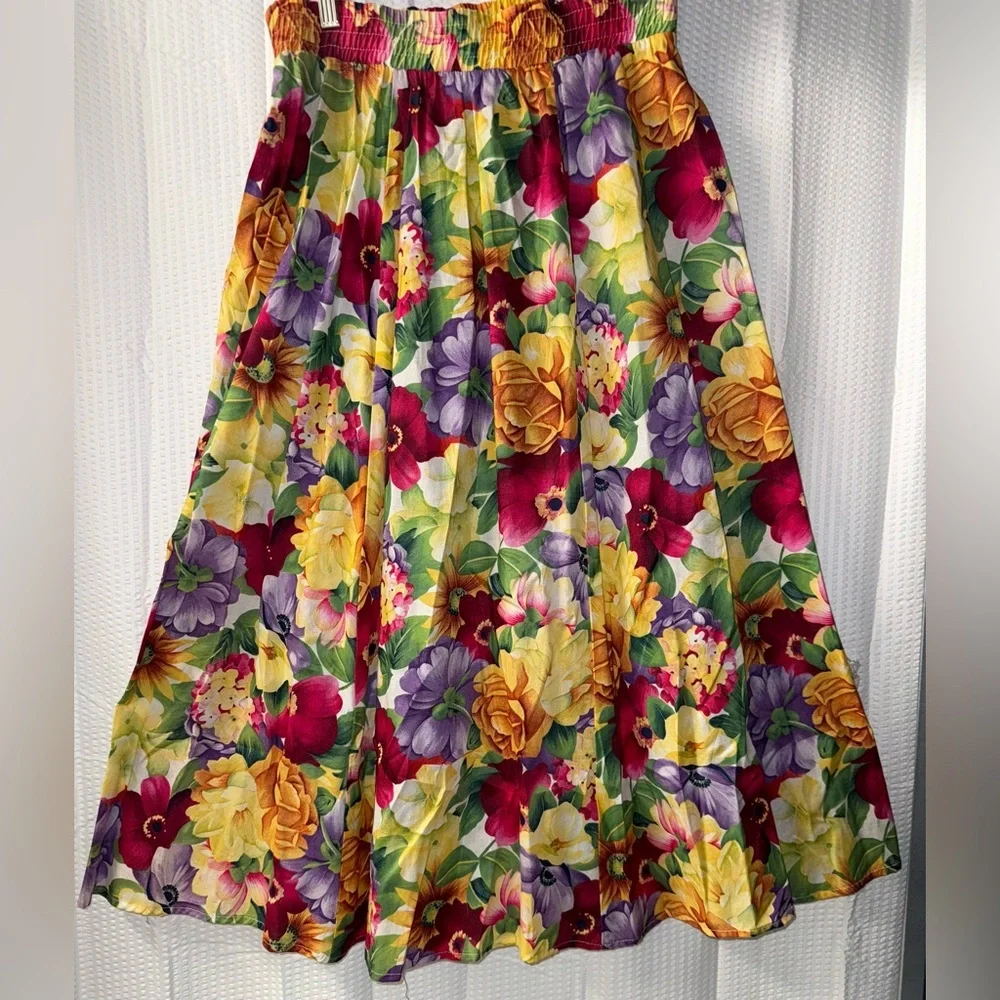 Marisa Christina Classics Vintage Maxi Floral Skirt With Pockets Size S
